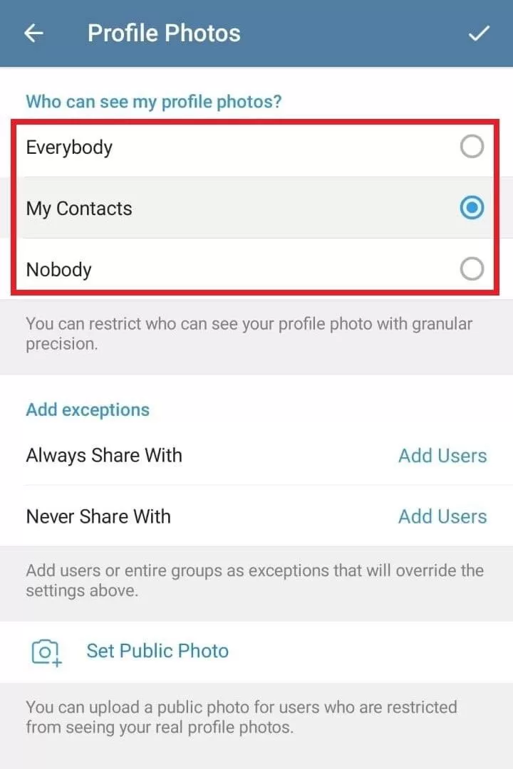 隐藏 Telegram 头像设置示例图