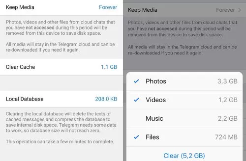 电报 Telegram 清除缓存与贴纸排序